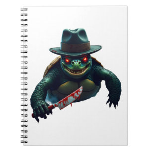 Creepy Scary Halloween Turtle T-Shirt Notebook