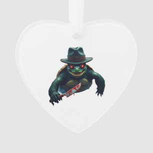 Creepy Scary Halloween Turtle T-Shirt Ornament