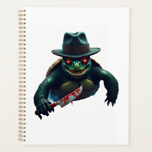 Creepy Scary Halloween Turtle T-Shirt Planner