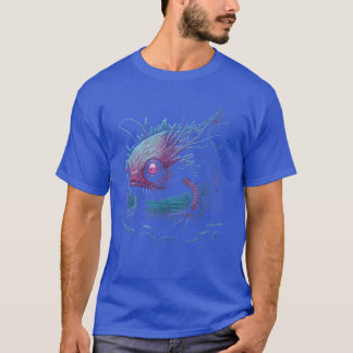 Creepy Scary Horror Aolotl Artwork Art Design Illu T-Shirt
