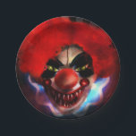 Creepy Scary Killer Clown Halloween Party Paper Plate<br><div class="desc">custom plates.</div>