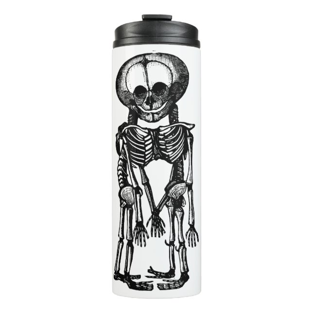 creepy siamese twins skeleton kids anatomy art thermal tumbler (Front)