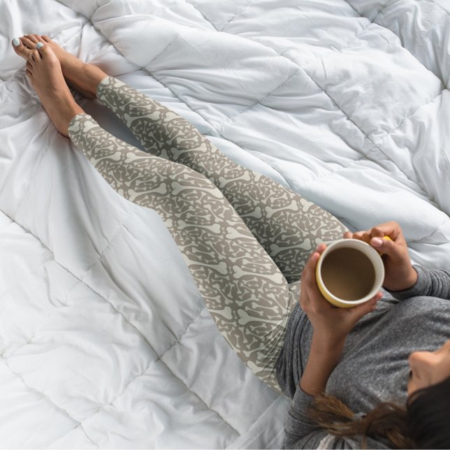 Creepy Skeleton Bones Happy Halloween Leggings (Creator Uploaded)