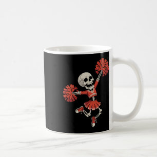 Creepy Skeleton Cheerleading Cheerleader Halloween Coffee Mug