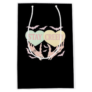 Creepy – Skeleton Hand Holding Hearts Sweet And Sp Medium Gift Bag