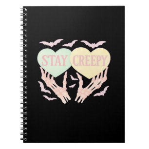 Creepy – Skeleton Hand Holding Hearts Sweet And Sp Notebook