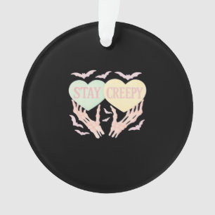 Creepy – Skeleton Hand Holding Hearts Sweet And Sp Ornament