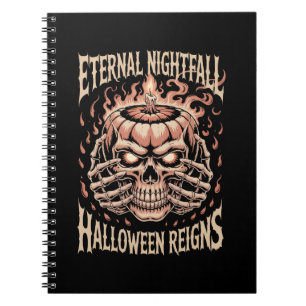 Creepy Skeleton Hands Pumpkin Skull Notebook