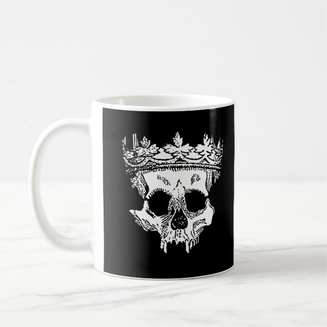Creepy Skeleton Head on a  Coffee Mug (Left)