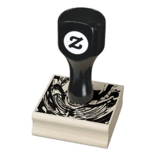 Creepy Skeleton Rubber Stamp