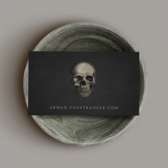 Creepy Skull Black Calling Card (Creator Uploaded)