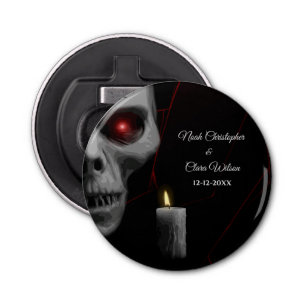 Creepy Skull Candle Gothic Spider - Dark Moody Bottle Opener