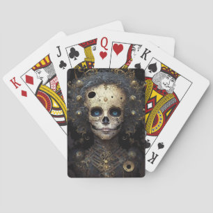 Creepy Skull Gothic Dark Fantasy Art Playing Cards