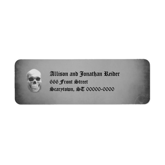 Creepy Skull Return Address Labels (Front)