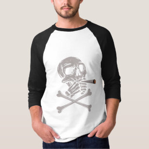 Creepy Skull Smoking Cigarette And Putting Spells T-Shirt