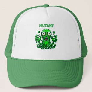 Creepy Slime Zombie Alien – Neon Green Monster Trucker Hat