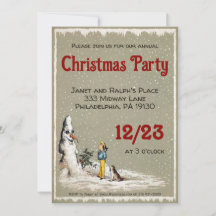 Creepy Snowman Christmas Party Customisable