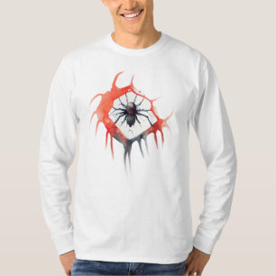 Creepy Spider Cobweb Halloween T-Shirt