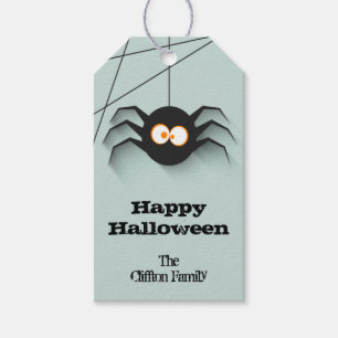 Creepy Spider Halloween Favour Gift Tags