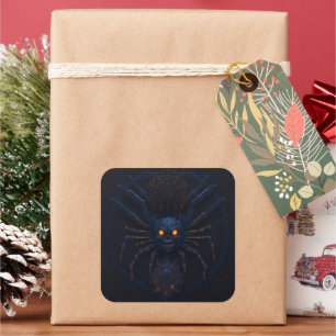 Creepy Spider Halloween Sticker Spooky Gift Labe
