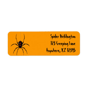 Creepy Spider Return Address Label