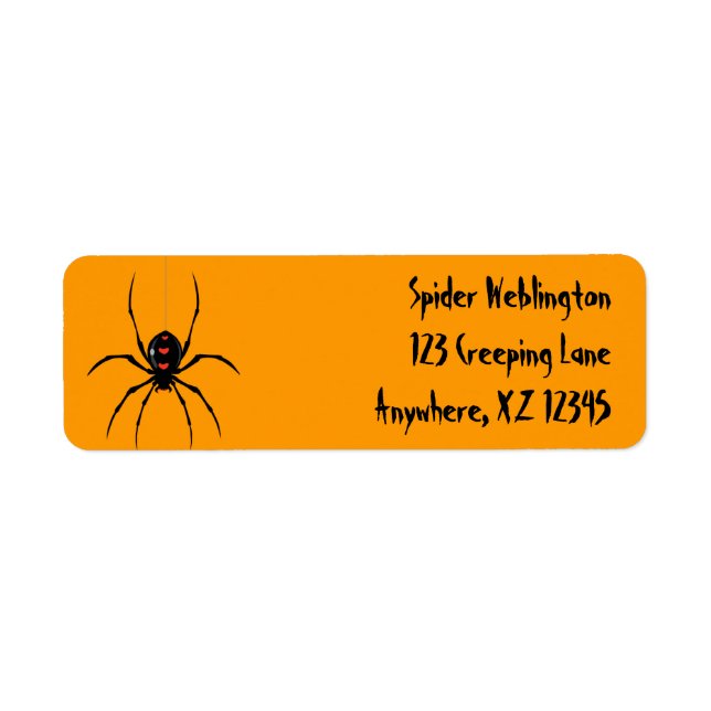 Creepy Spider Return Address Label (Front)