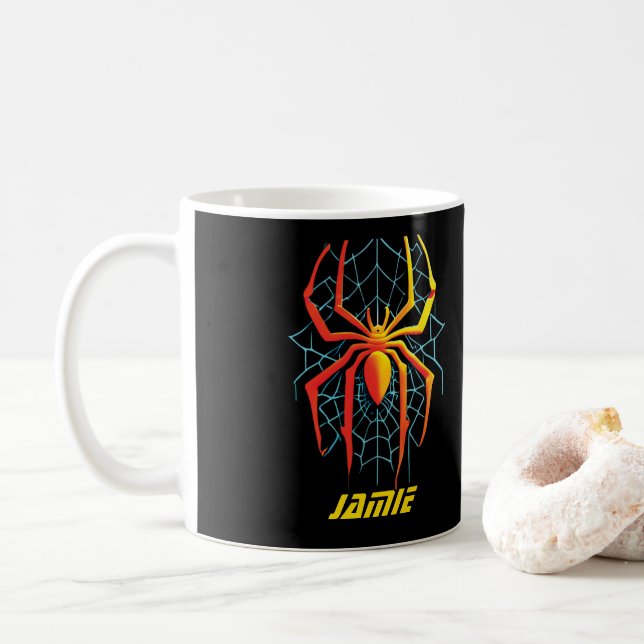 Creepy Spider Web Coffee Mug (With Donut)