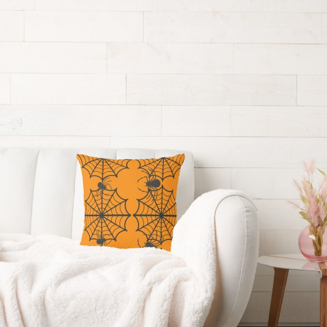 Creepy Spider Web Halloween Cushion (Couch)