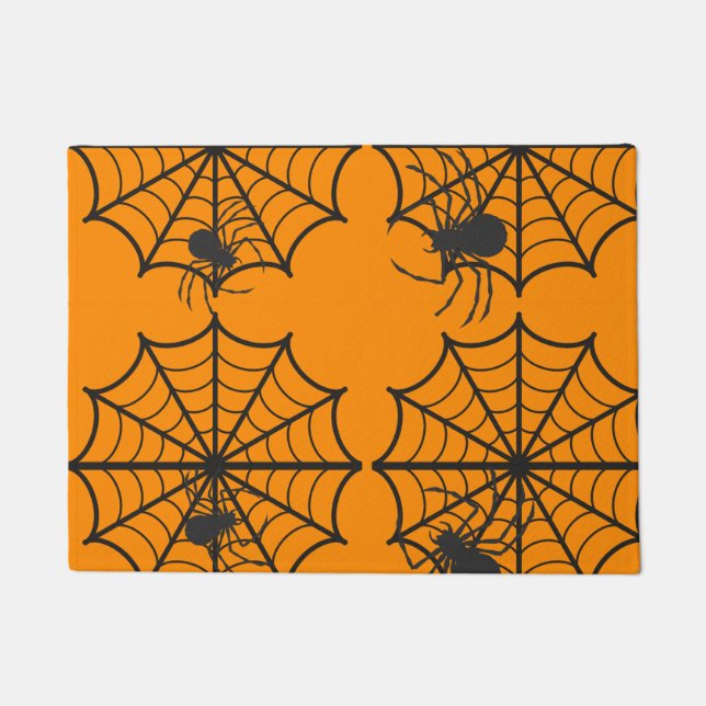 Creepy Spider Web Halloween Doormat (Front)