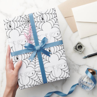 Creepy Spider Web Halloween Wrapping Paper