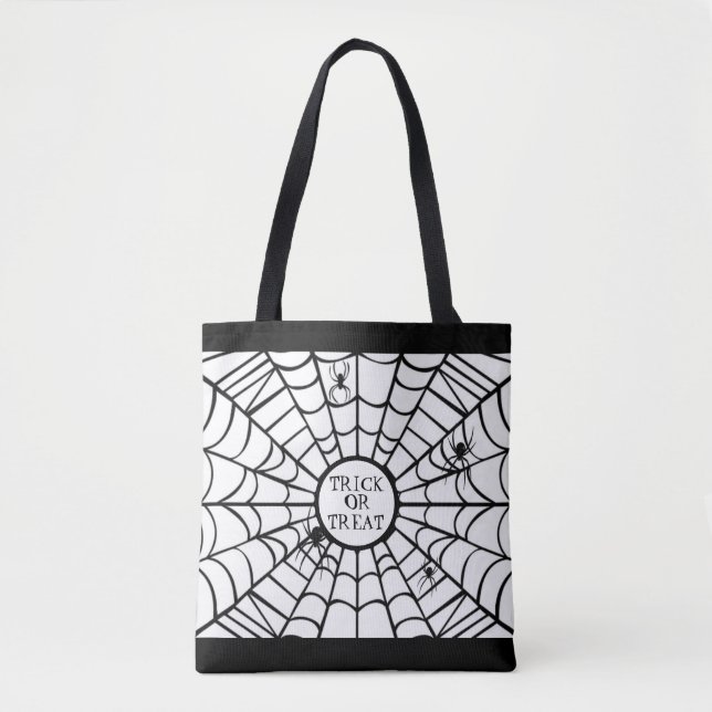 Creepy Spider Web Tote Bag (Front)
