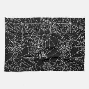 Creepy Spider Webs Tea Towel