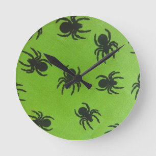 Creepy Spiders Round Clock