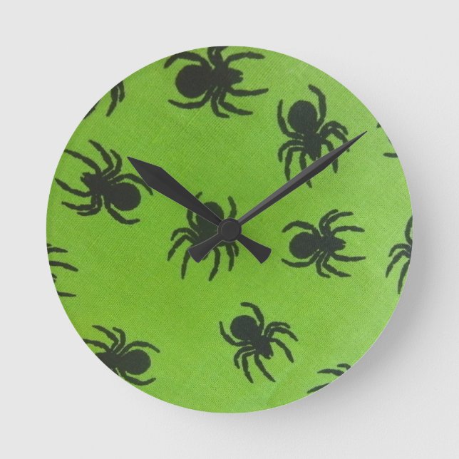 Creepy Spiders Round Clock (Front)