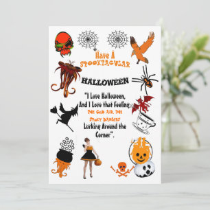 Creepy Spooktacular Symbols Halloween Quote Card