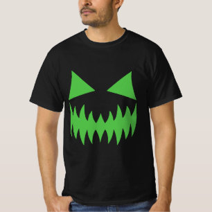 Creepy Spooky Fun Pumpkin Jack O Lantern Face T-Shirt
