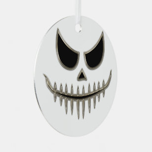 Creepy Spooky Halloween Skeleton Face Party Metal Tree Decoration
