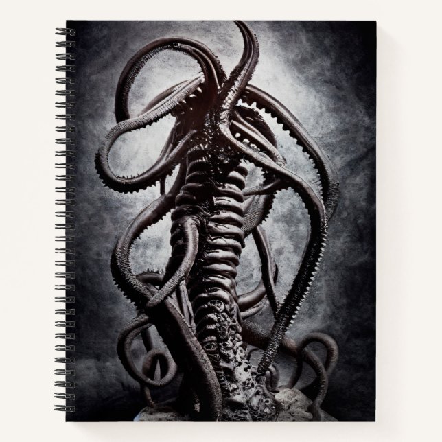 Creepy Statue of an Ancient Alien Entity Notebook (Front)