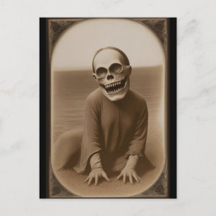 Creepy Strange Bizarre Monster Halloween Postcard