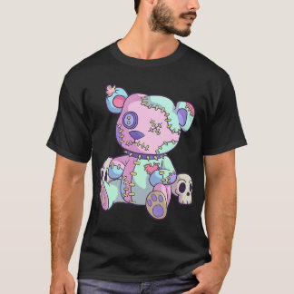 Creepy Teddy Bear Kawaii Pink Pastel Goth Cute T-Shirt