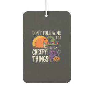Creepy Things Halloween Cat Witch Design_1 Car Air Freshener