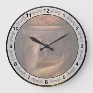 Creepy - Tonight we eat snake Large Clock