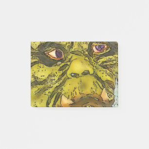 Creepy Turtle Monster Black Outline Cartoon Post-it Notes