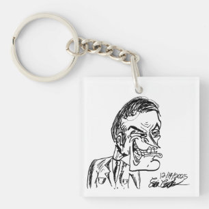 creepy villain cartoon key ring