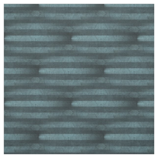 Creepy Vintage Gothic Black & Blue Striped Pattern Fabric (Swatch)