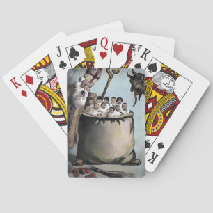 Creepy Vintage Krampus Playing Cards