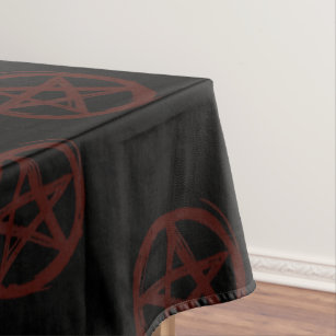 Creepy Vintage Pentacle / Pentagram Halloween  Tablecloth