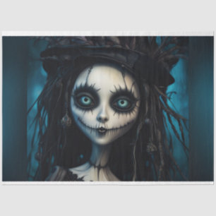 Creepy Voodoo Halloween Scarecrow Decoupage Paper