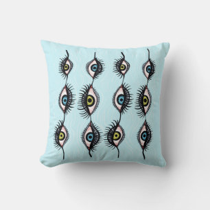 Creepy Weird Eye Garlands Cool Surreal Art Cushion