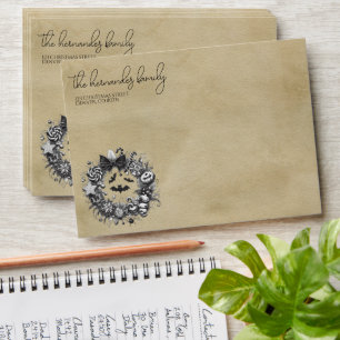 Creepy Wreath Envelope